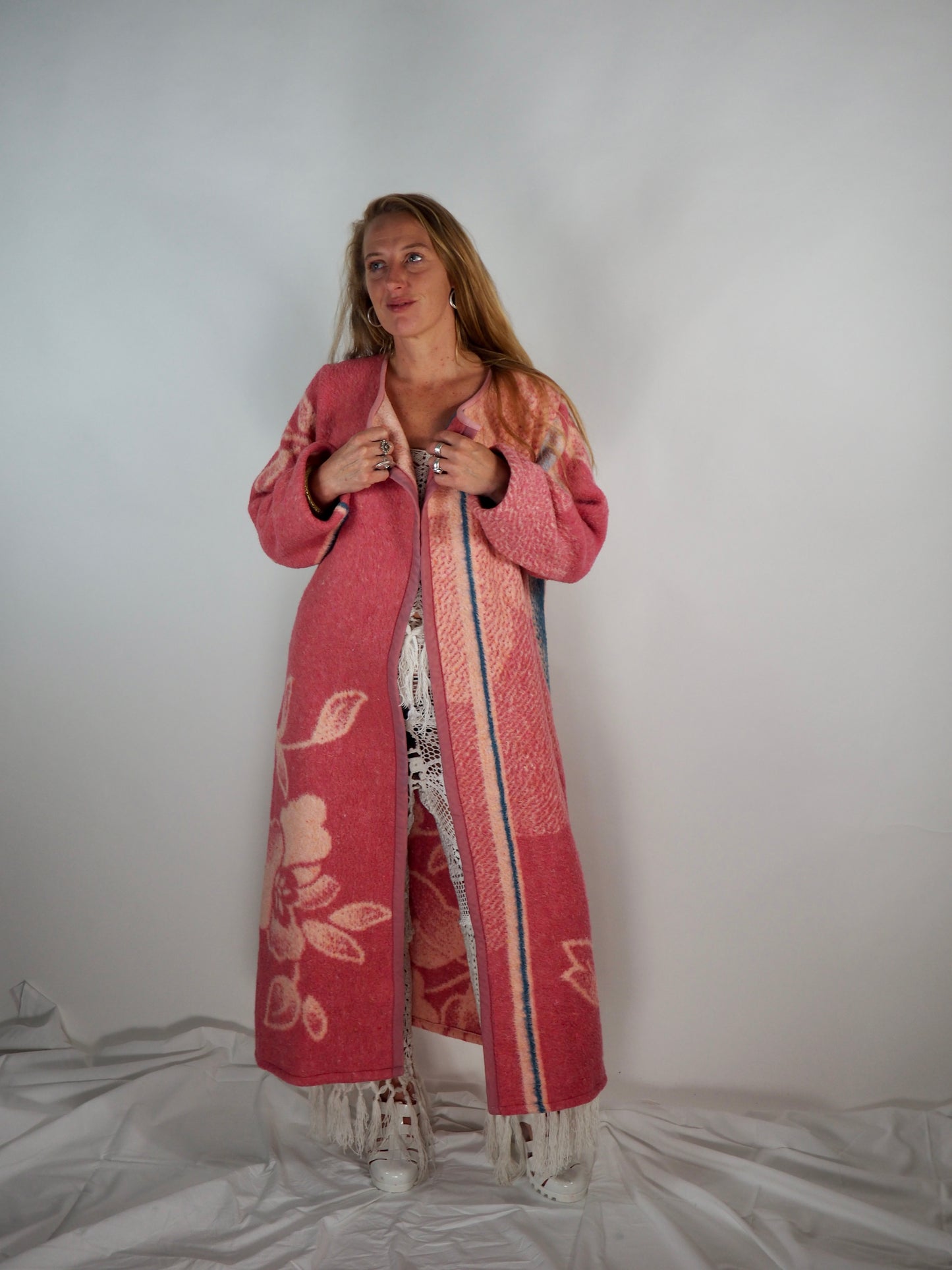 Introducing the *Vintage Fleece Blanket Jacket* by Vagabond Ibiza