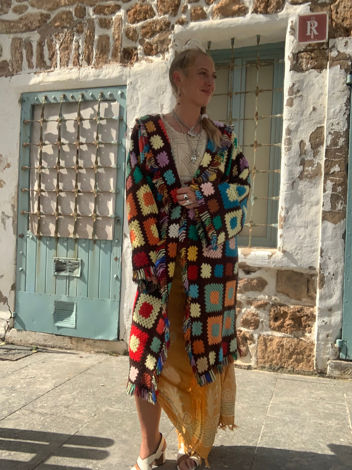 Upcycled Wool Blanket Jacket with Cotton Lining – Handmade by Vagabond Ibiza