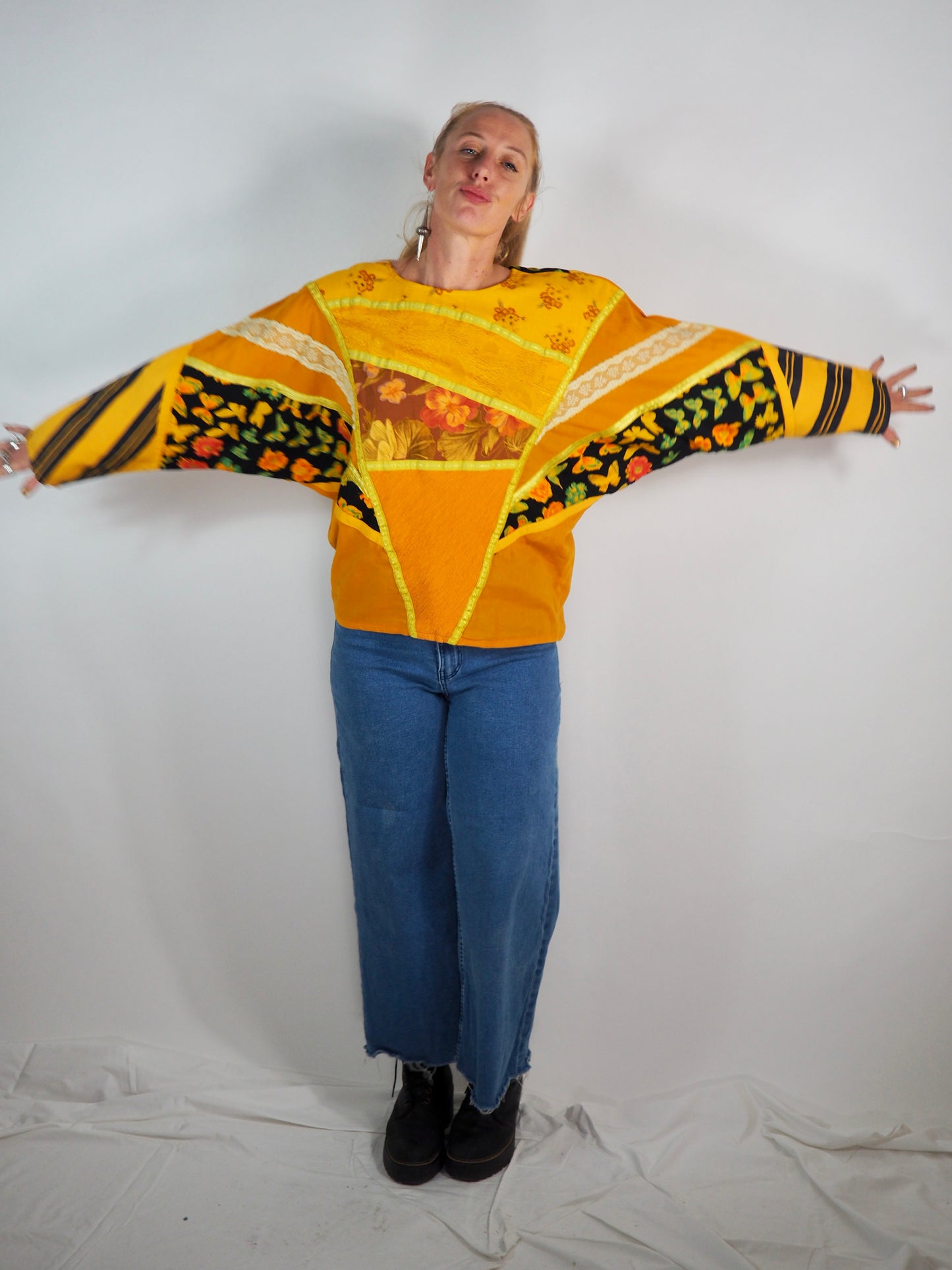 Vintage 1980s Quilted Patchwork Jumper