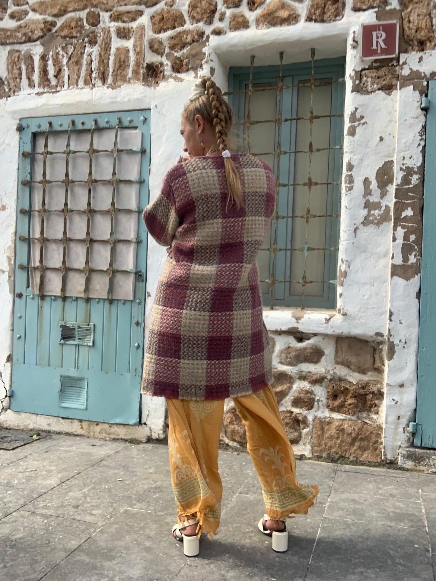 Up-cycled Wool Blanket Jacket with Cotton Lining – Handmade by Vagabond Ibiza