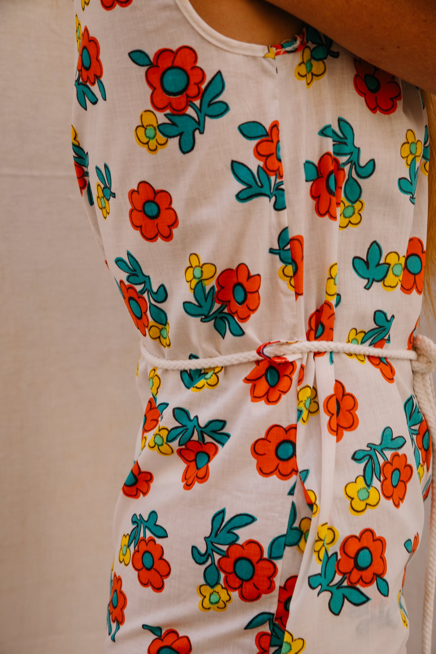 Up-cycled Retro Floral Jumpsuit – Made by Vagabond Ibiza