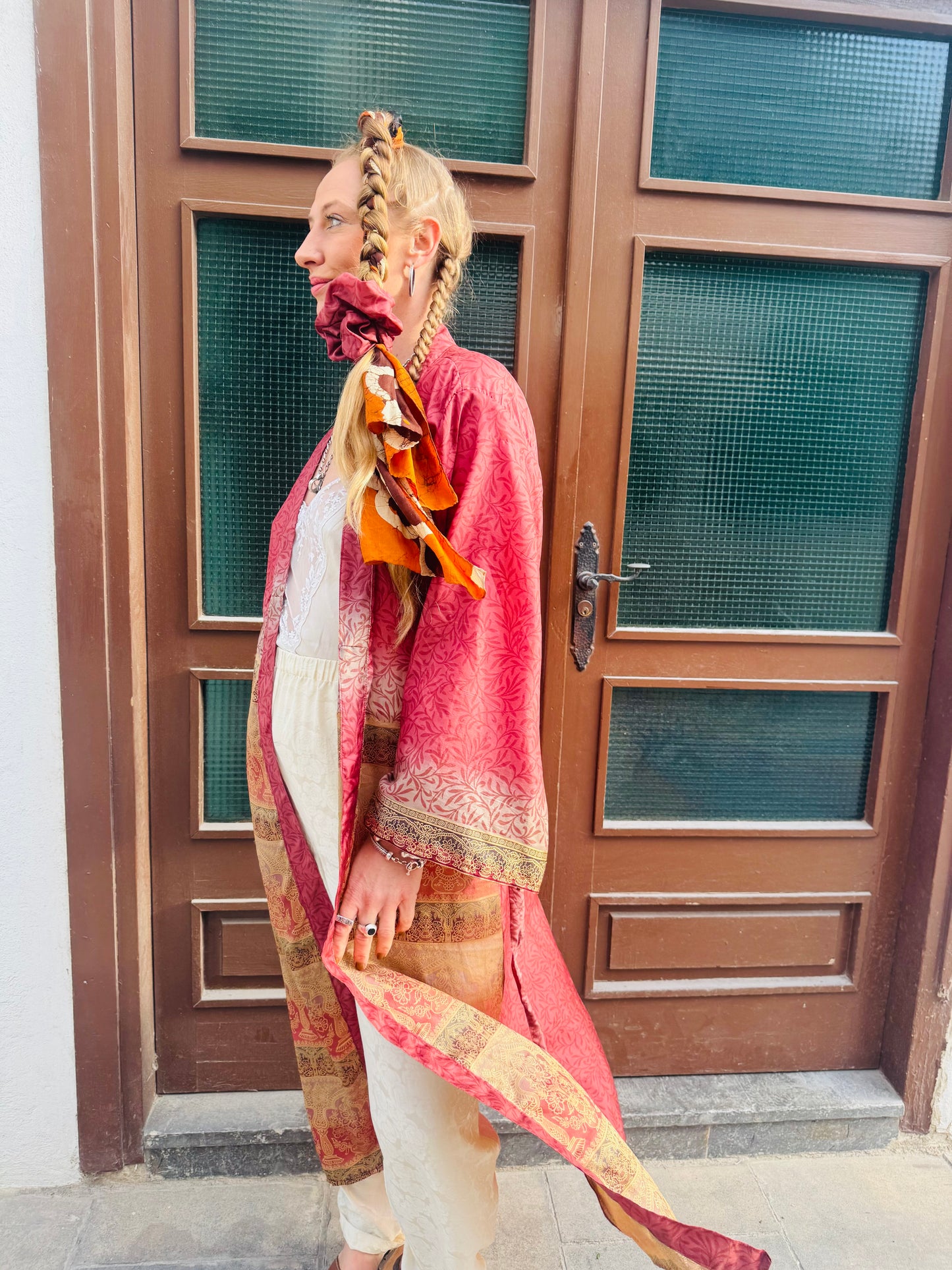 Kardash Kimono Long – Up-cycled Vintage Sari Kimono