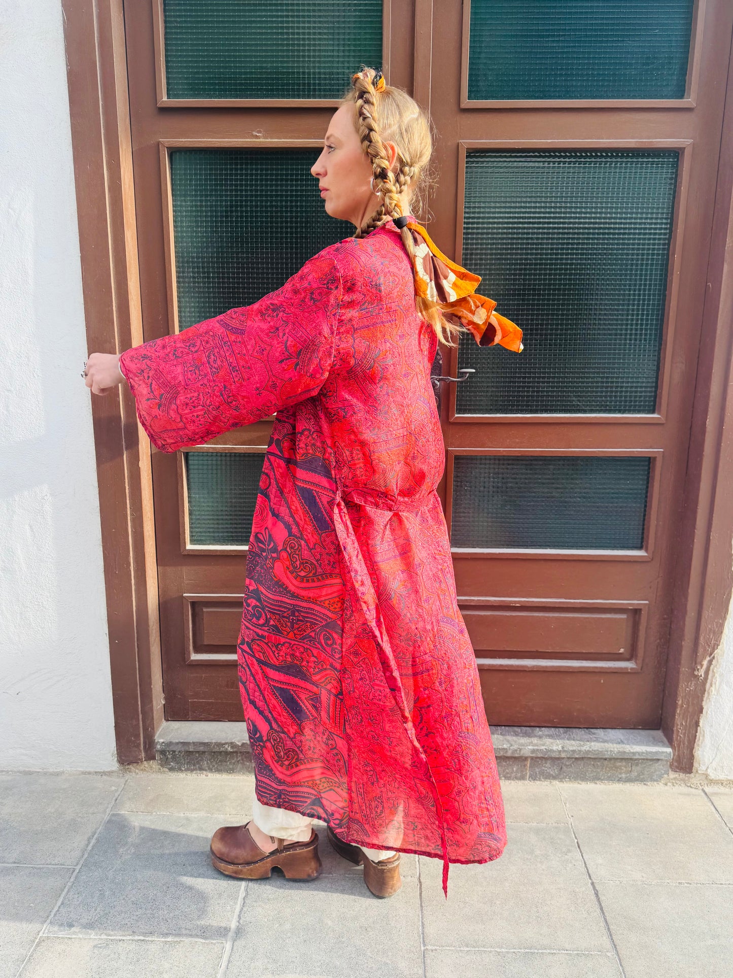 Kardash Kimono Long – Up-cycled Vintage Sari Kimono