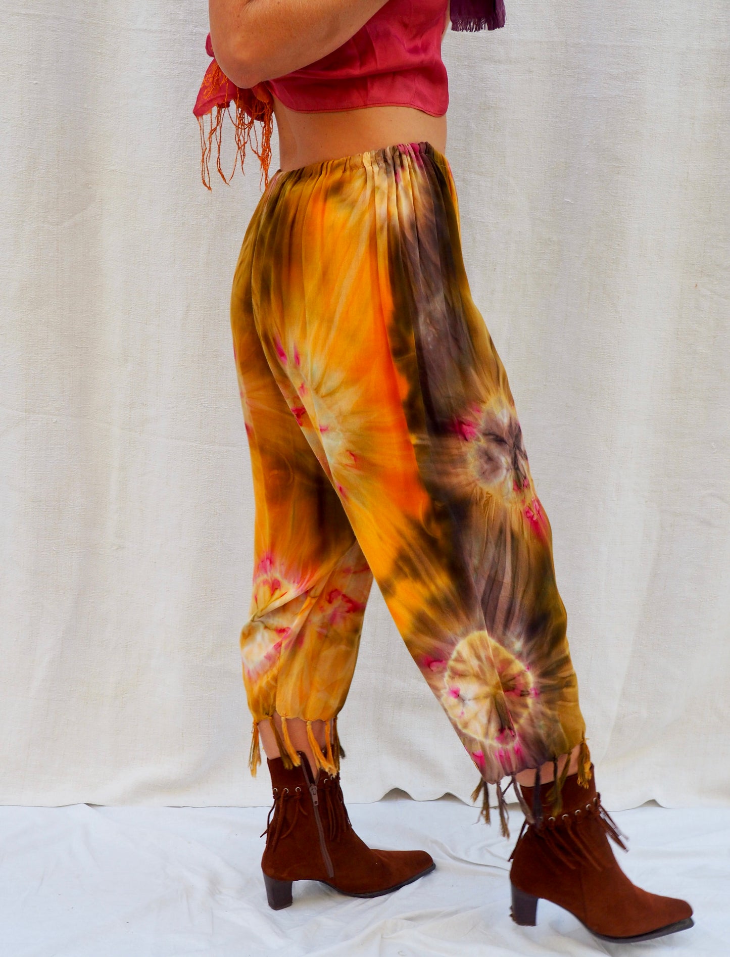 Up-cycled Tie-Dye Harem Pants – Handmade by Vagabond Ibiza