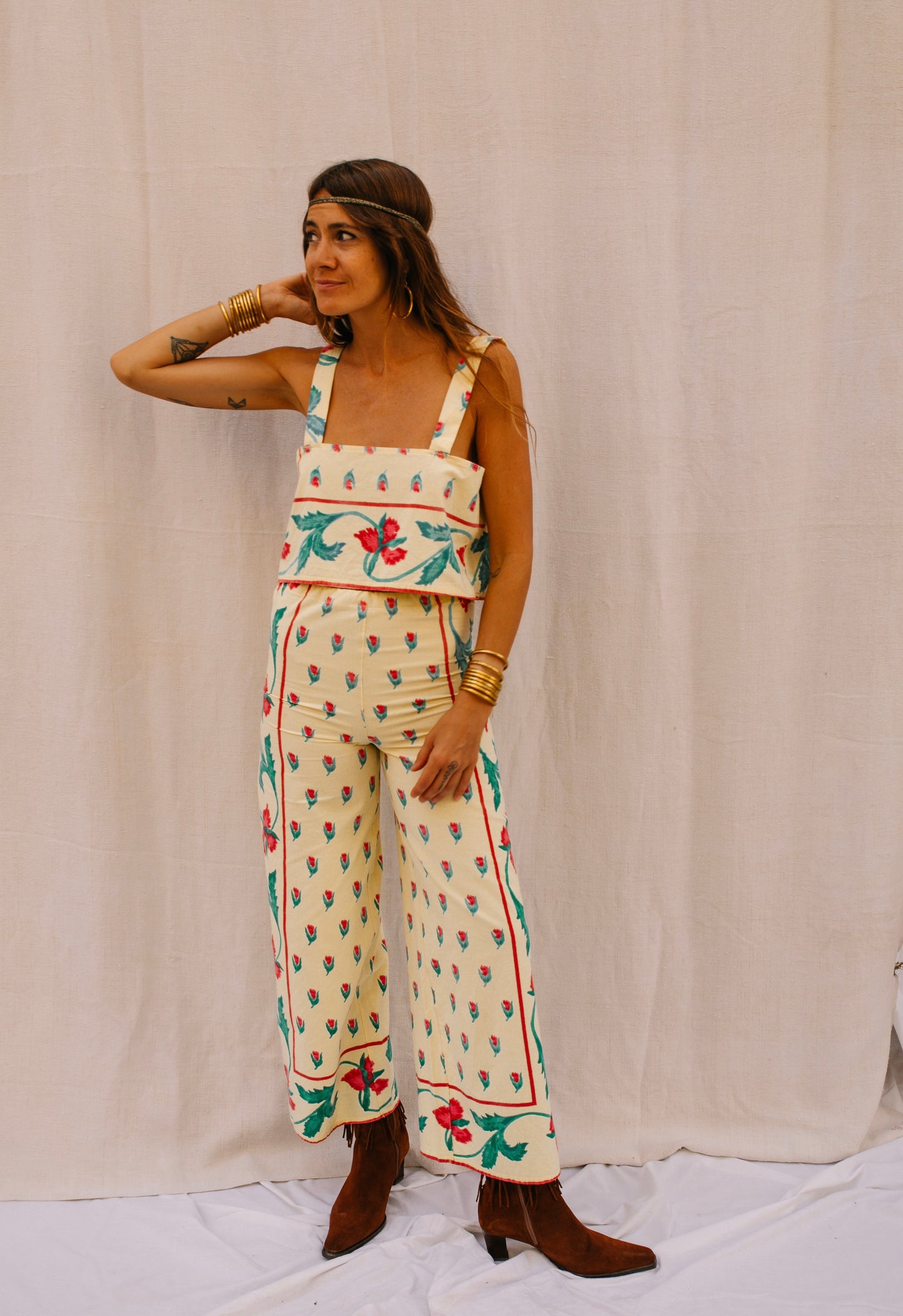 Introducing a stunning two-piece set upcycled by Vagabond Ibiza