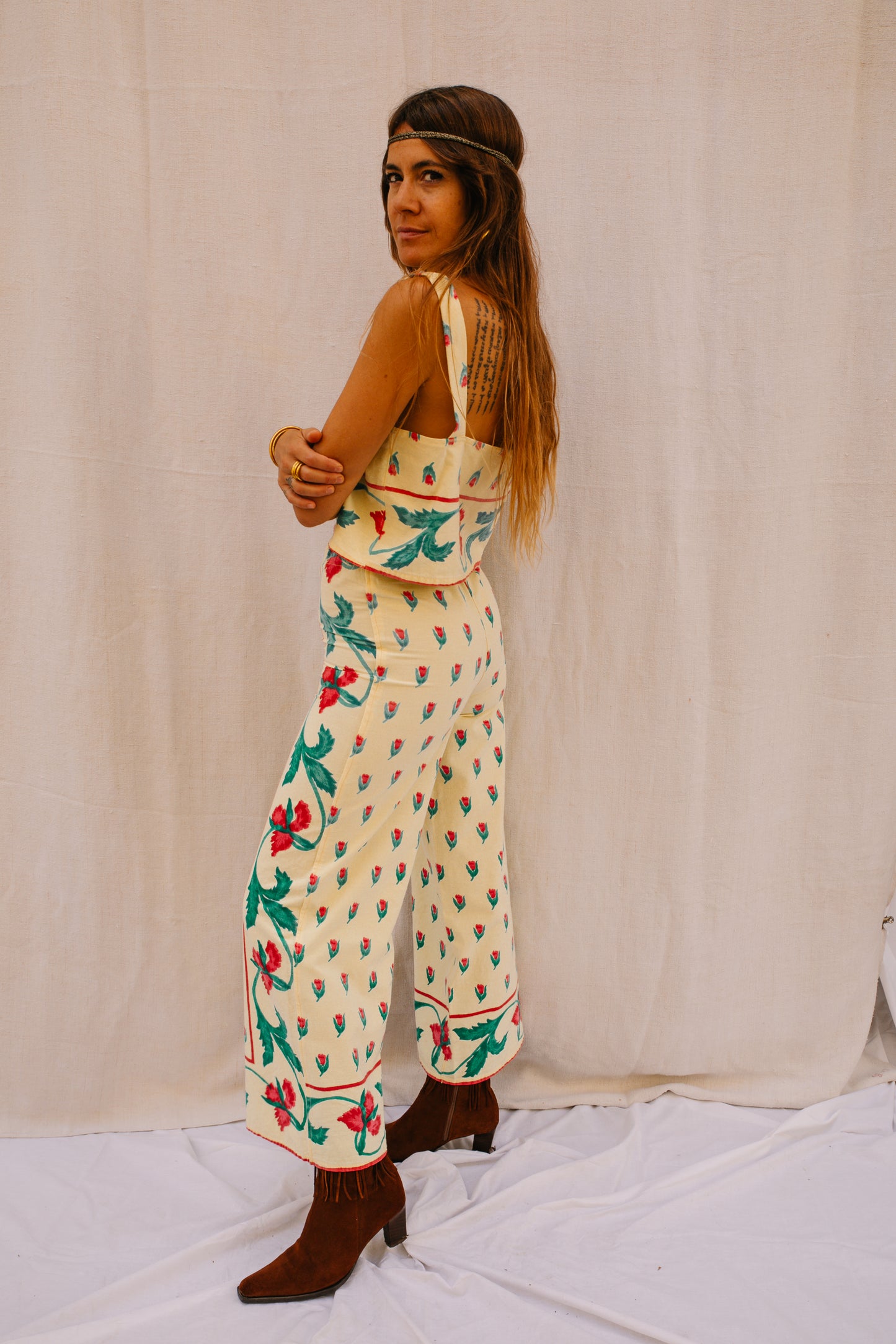 Introducing a stunning two-piece set upcycled by Vagabond Ibiza