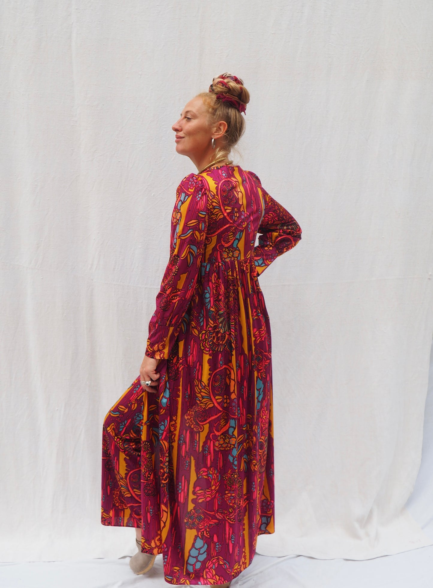 Vintage 1970s Abstract Print Two-Piece Set