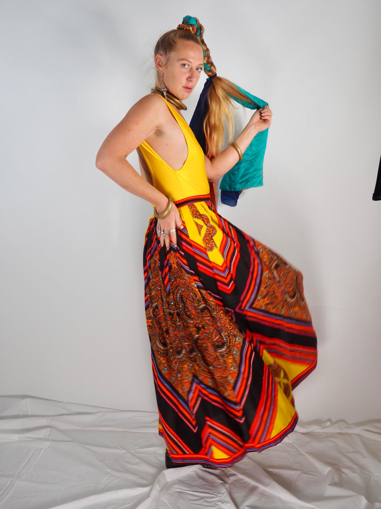 Vintage 1970s Wrap Skirt – Bold Bohemian Elegance