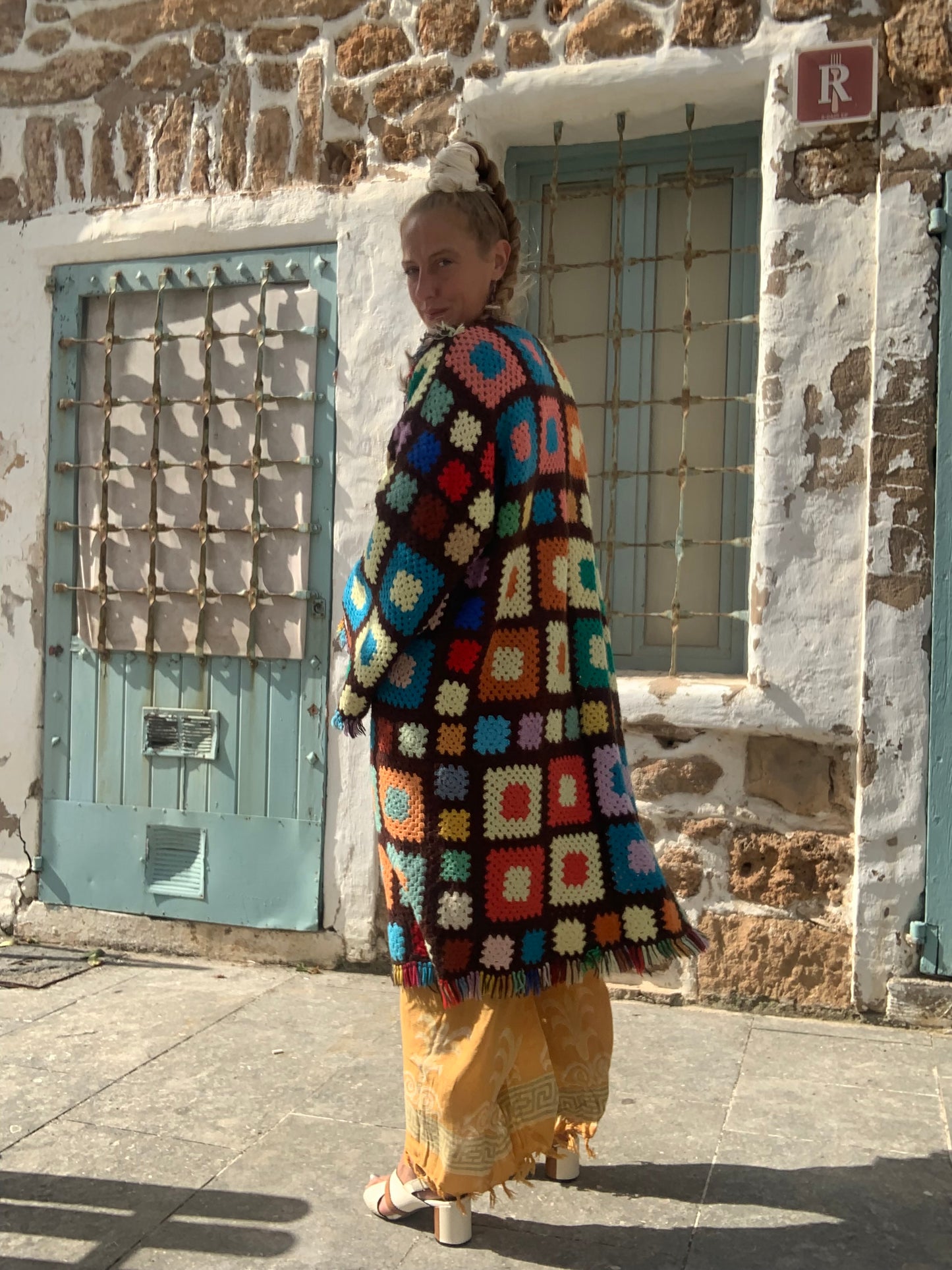 Upcycled Wool Blanket Jacket with Cotton Lining – Handmade by Vagabond Ibiza