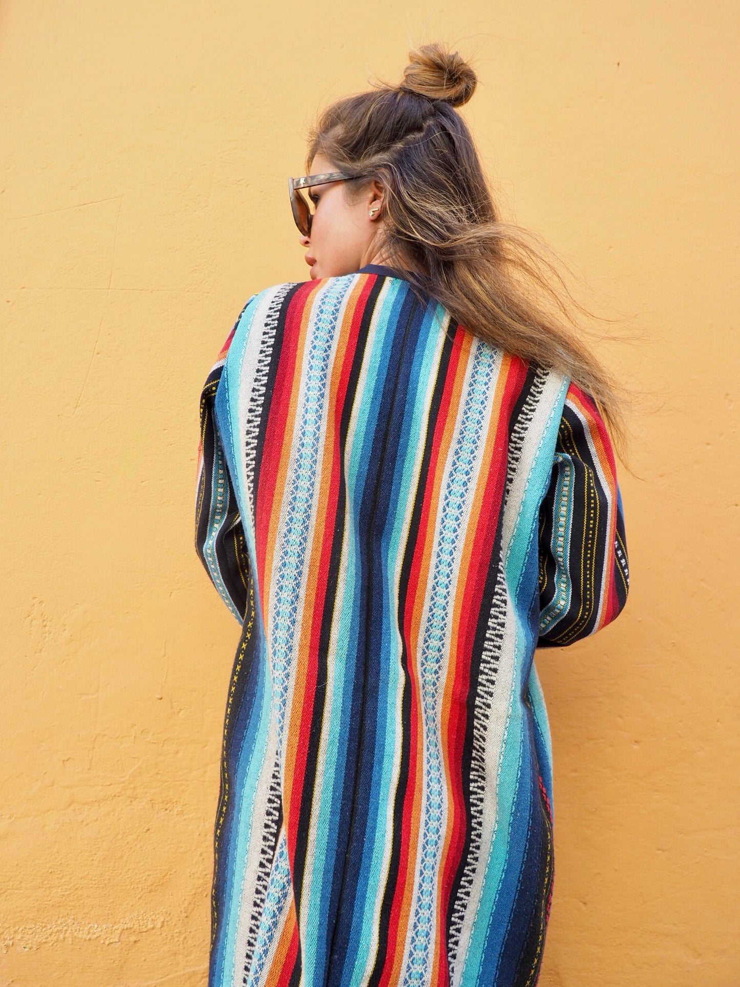 Vintage 1970’s Mexican woven textile jacket up-cycled by Vagabond Ibiza