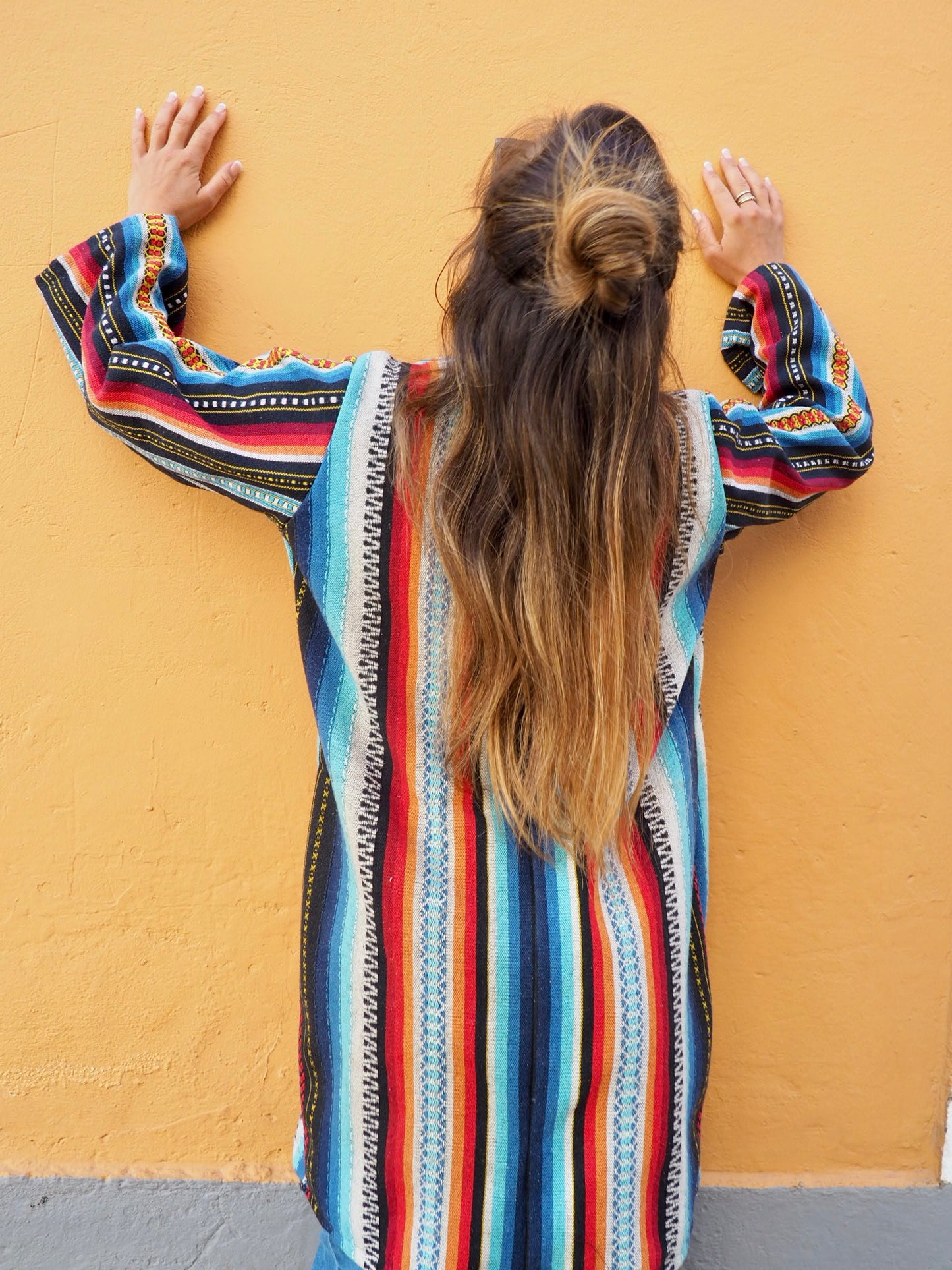 Vintage 1970’s Mexican woven textile jacket up-cycled by Vagabond Ibiza