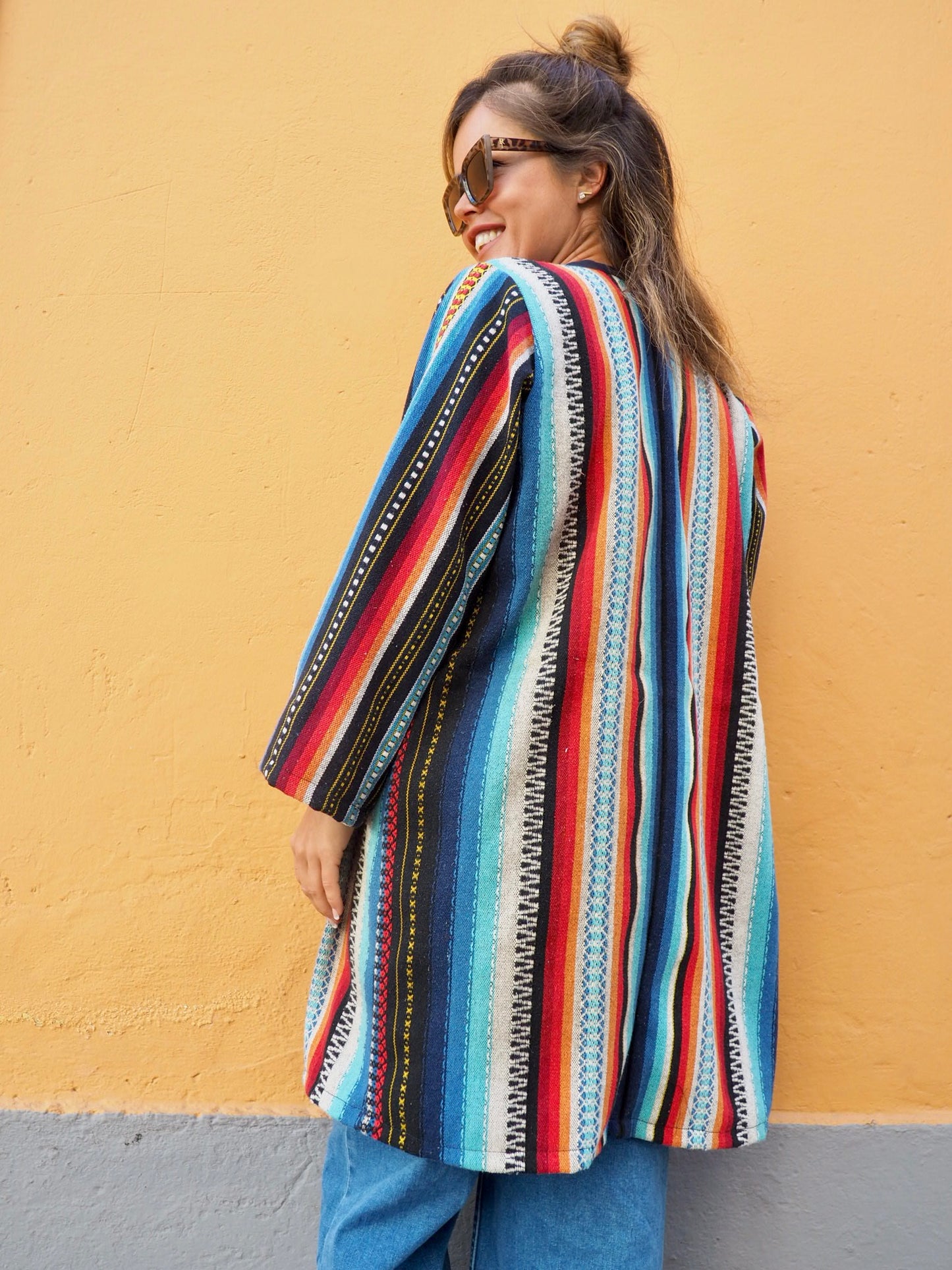 Vintage 1970’s Mexican woven textile jacket up-cycled by Vagabond Ibiza