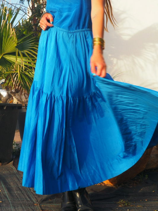 Amazing pleated 1970’s vintage pure silk long pleated skirt