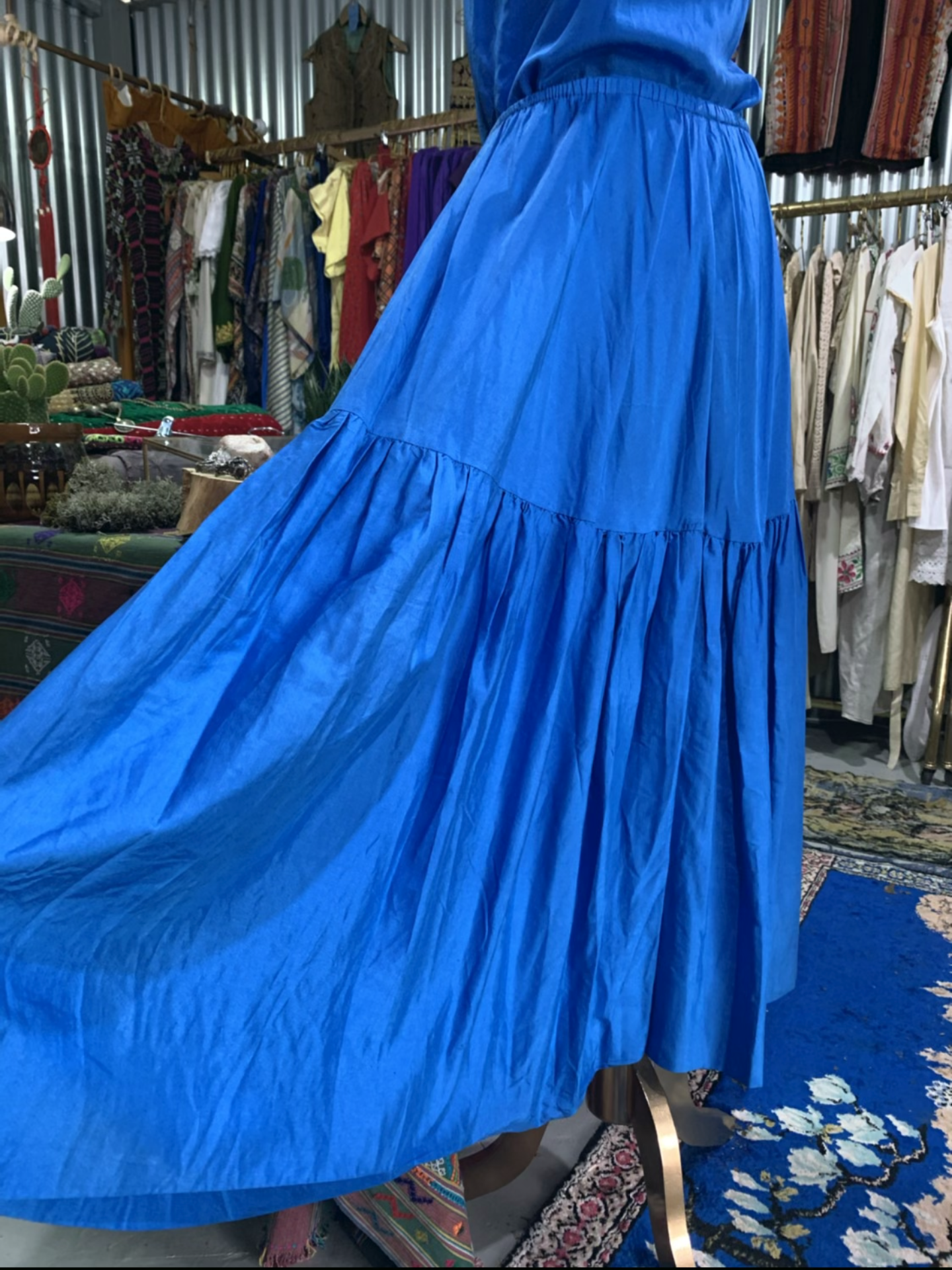 Amazing pleated 1970’s vintage pure silk long pleated skirt