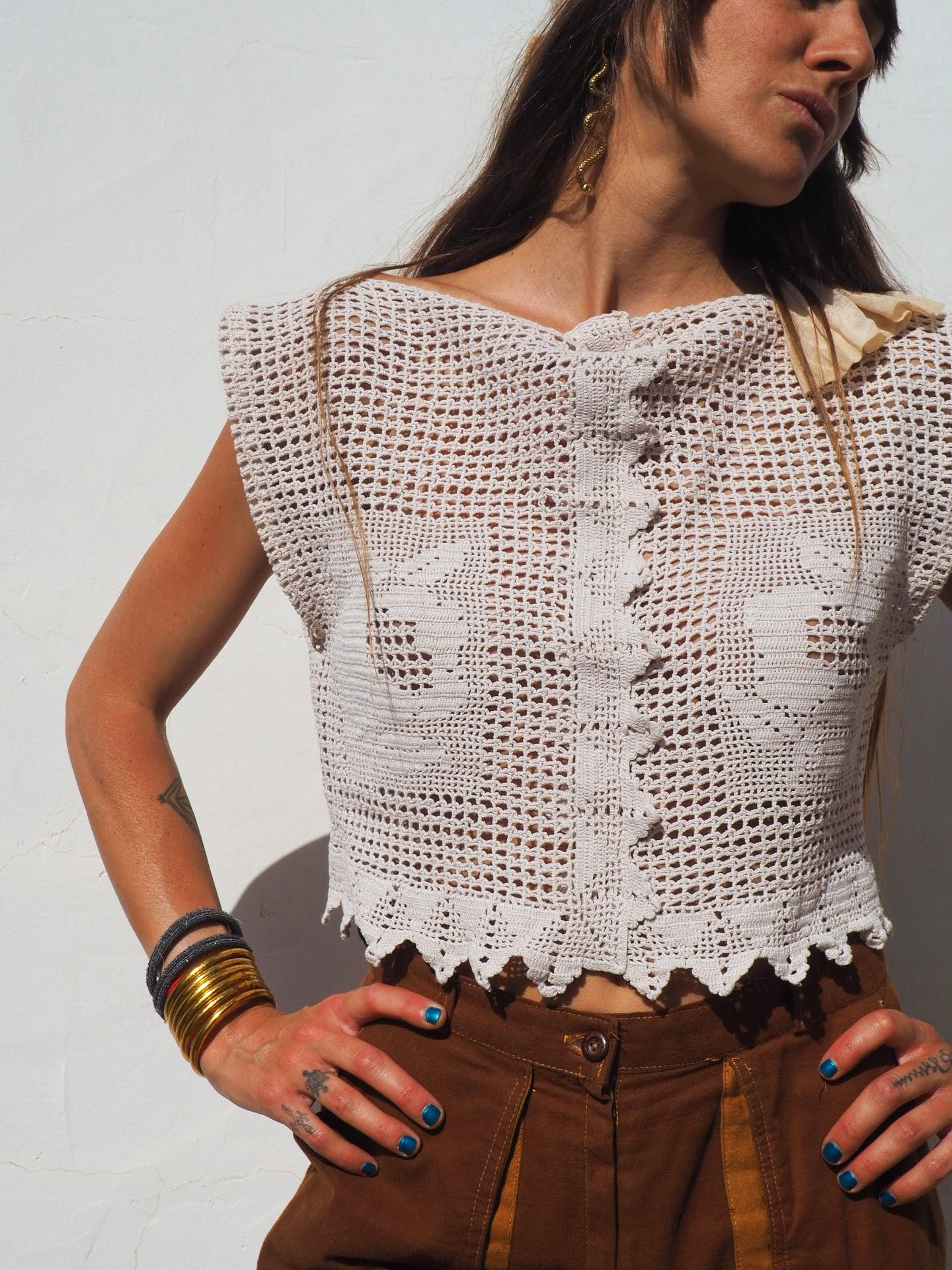 Antique handmade lace up-cycled in Ibiza by Vagabond Ibiza | vagabond-ibiza