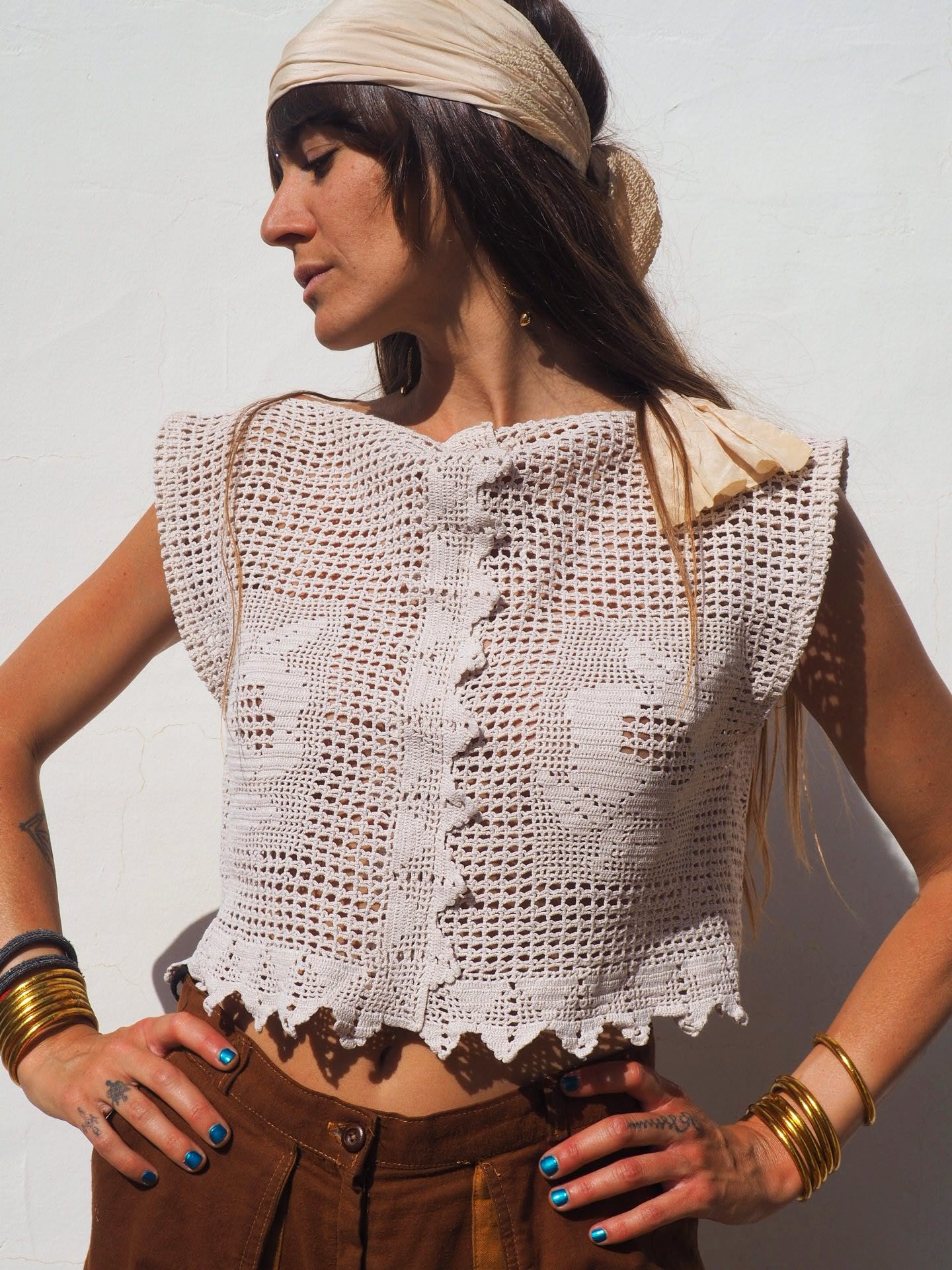 Antique handmade lace up-cycled in Ibiza by Vagabond Ibiza | vagabond-ibiza