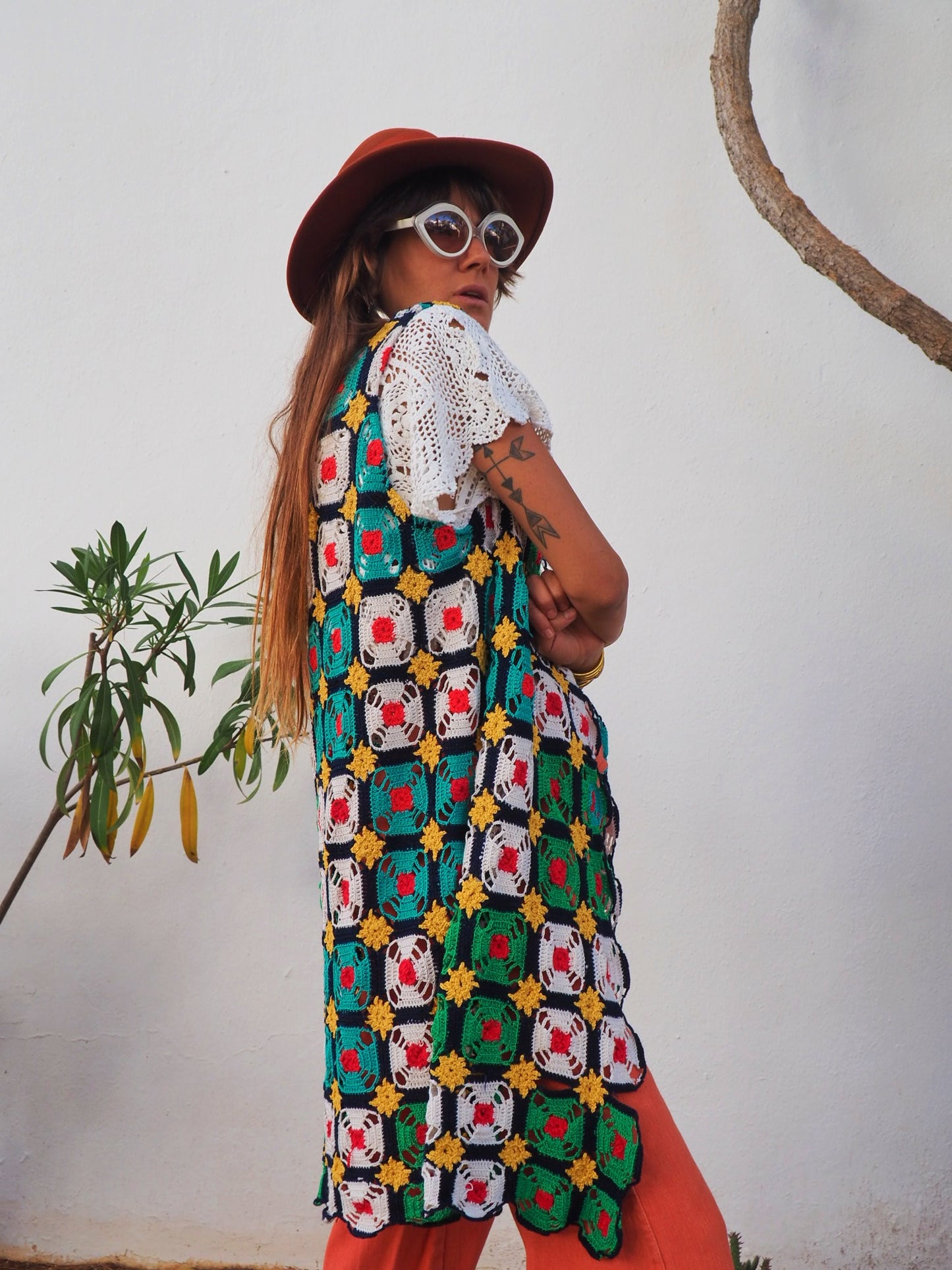 Unique Vintage handmade crochet up-cycled by Vagabond Ibiza