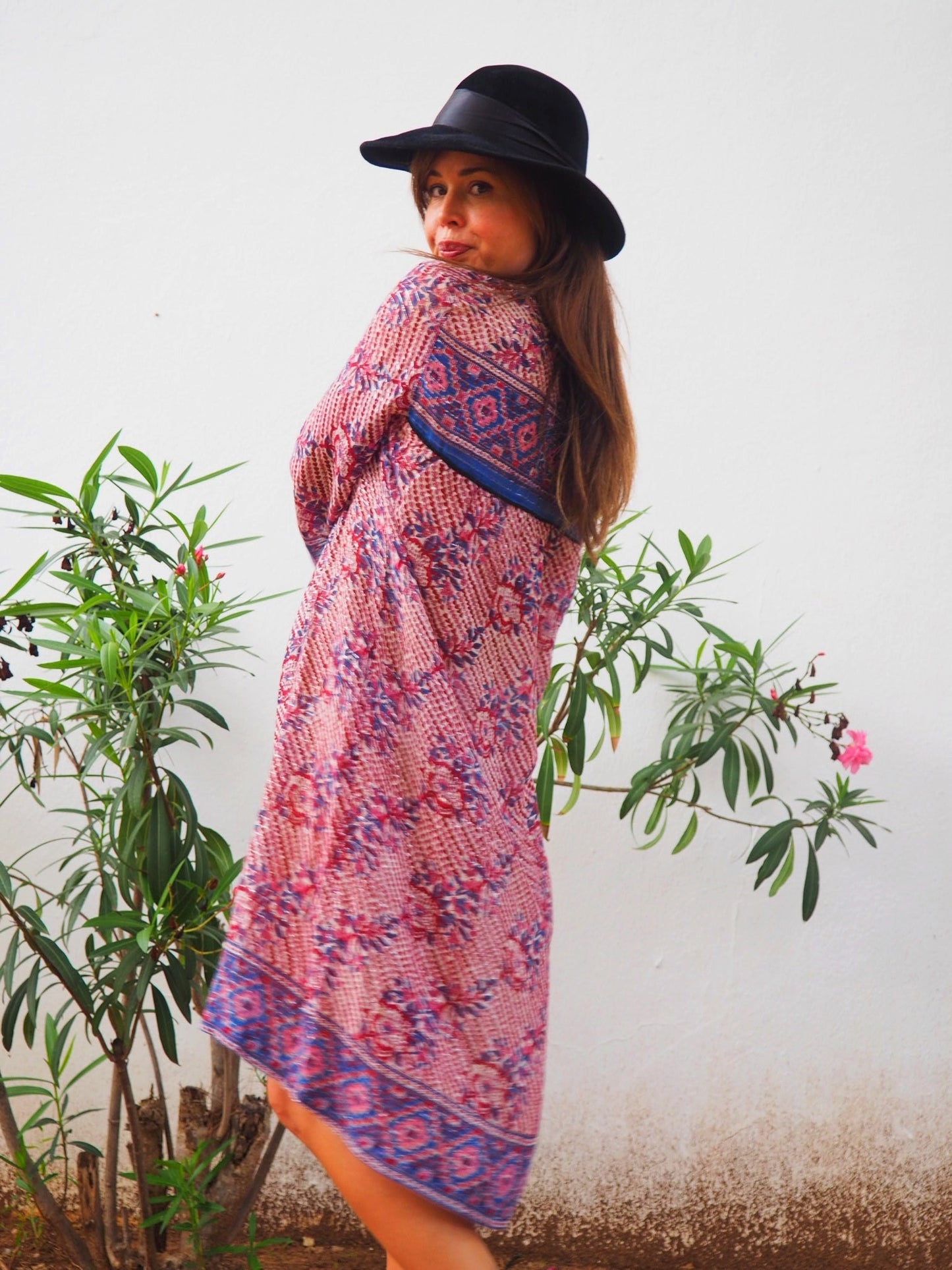 Vintage 1970’s Indian block printed gauze cotton dress