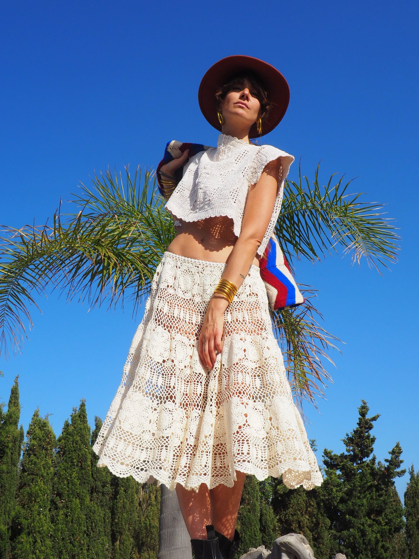 Antique handmade lace skirt up-cycled by Vagabond Ibiza | vagabond-ibiza