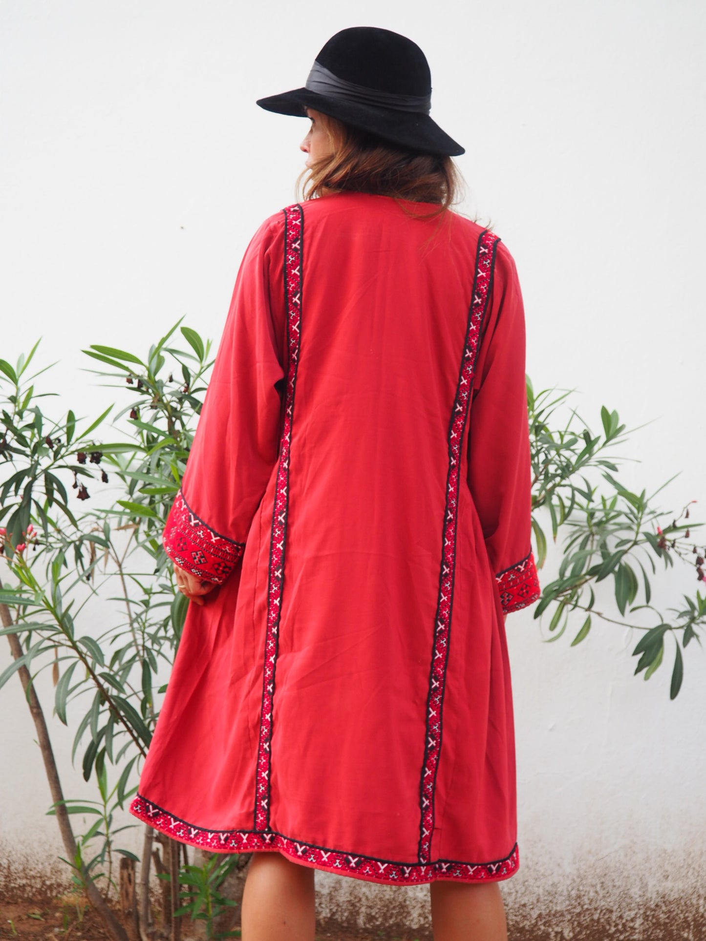 Vintage 1970’s Pakistán hand embroidered Kaftan dress