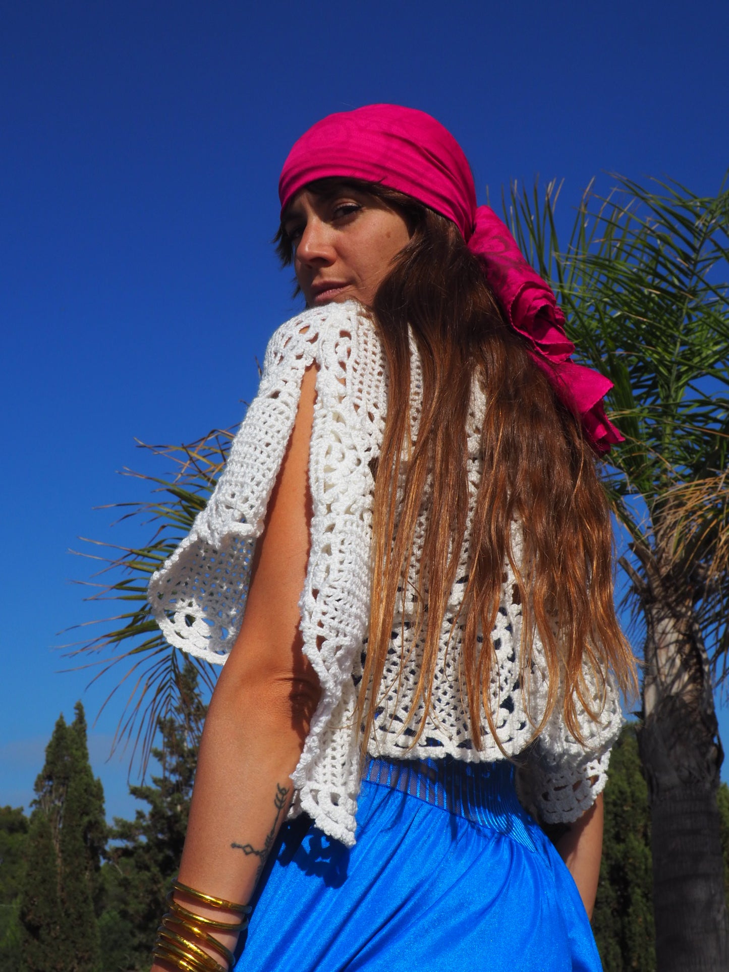 Antique handmade lace crochet up-cycled top by Vagabond Ibiza | vagabond ibiza