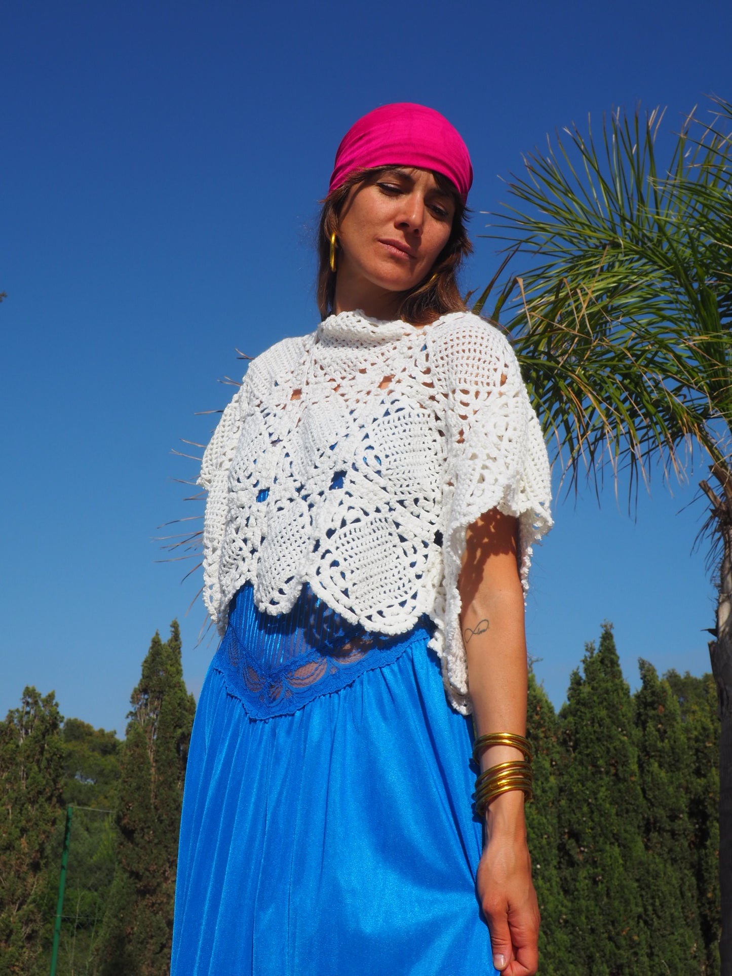 Antique handmade lace crochet up-cycled top by Vagabond Ibiza | vagabond ibiza