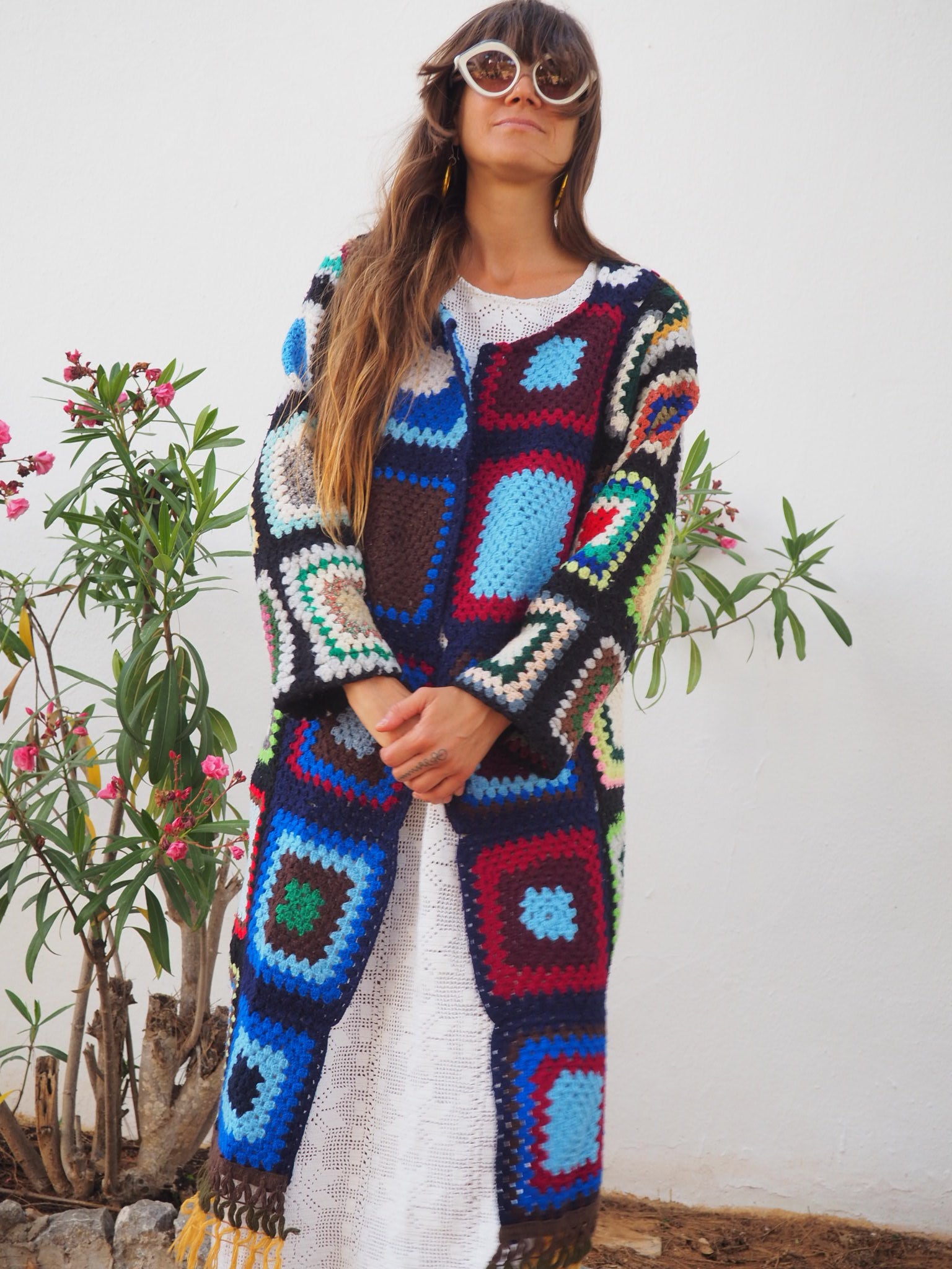 Vintage 1970's Granny Square Crochet Up-cycled Jacket – Vagabond Ibiza