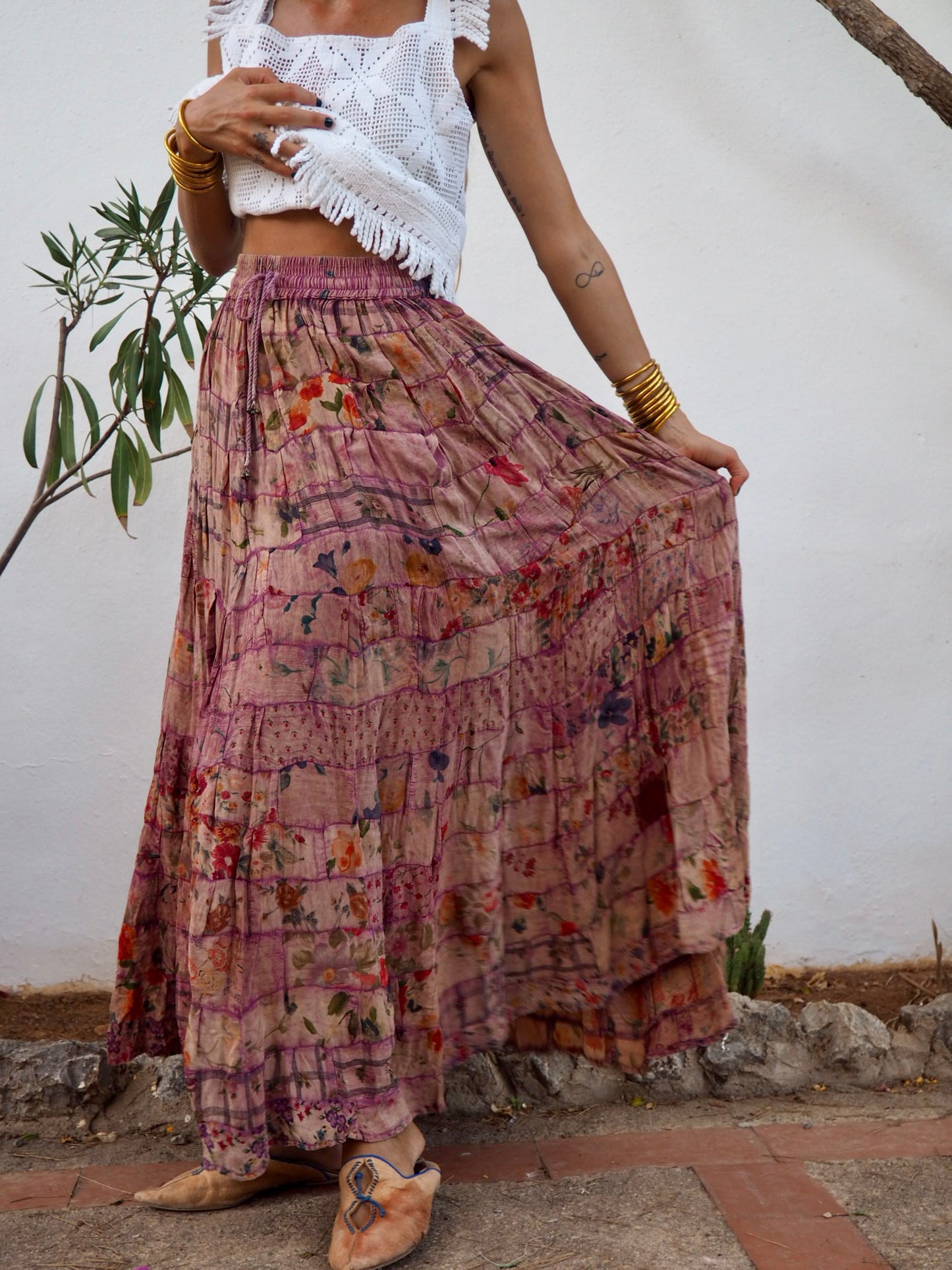 Vintage 1970’s patchwork floral skirt