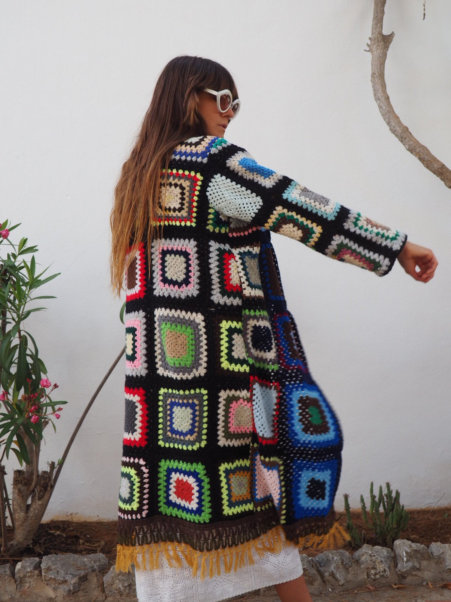 Vintage 1970's Granny Square Crochet Up-cycled Jacket – Vagabond Ibiza