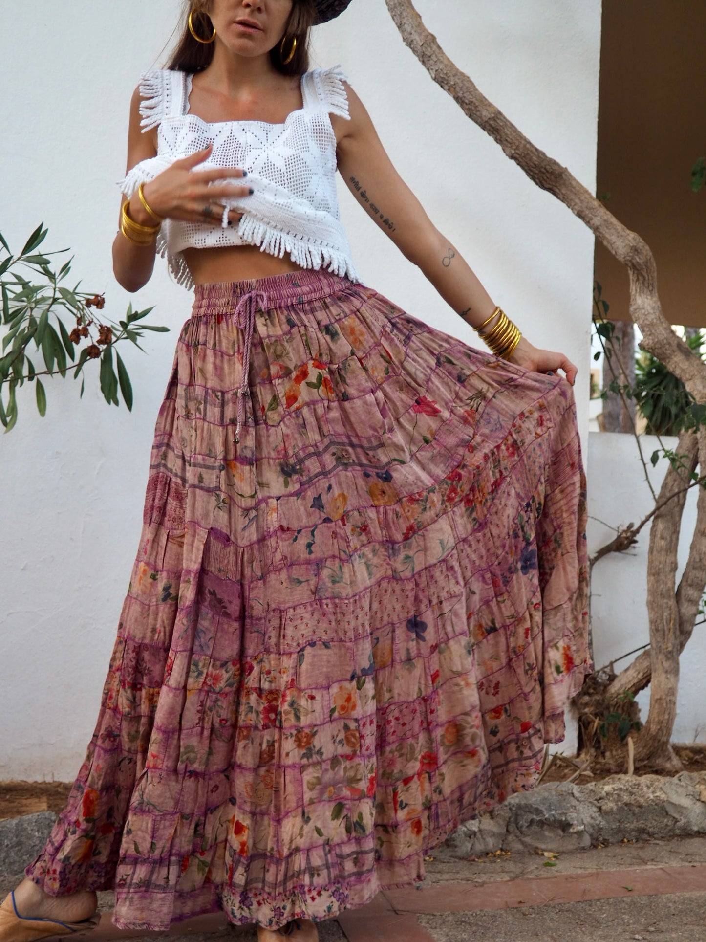 Vintage 1970’s patchwork floral skirt