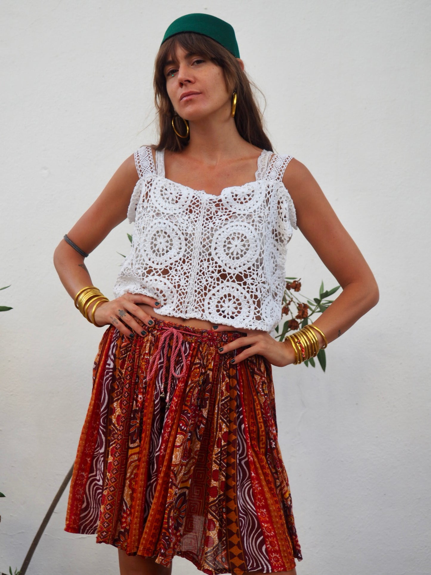 Amazing one off a kind white vintage crochet lace top up-cycled by Vagabond Ibiza