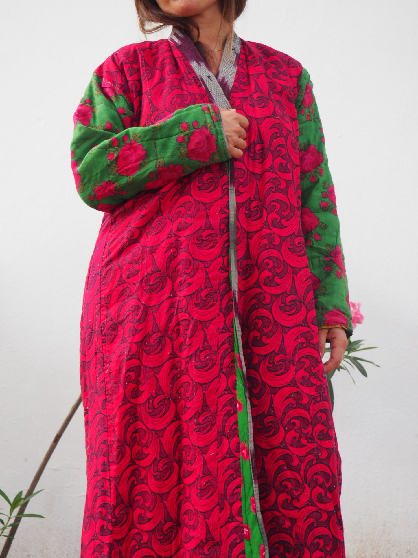 Amazing silk Uzbekistan hand woven Ikat ceremony jacket