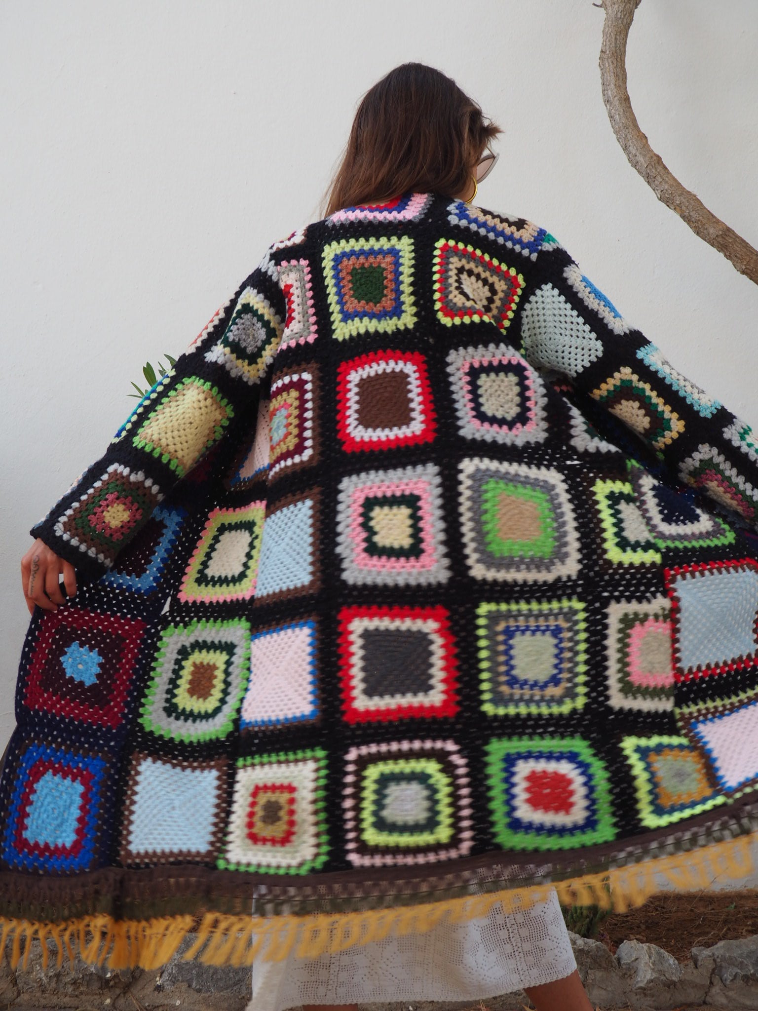 Vintage 1970's Granny Square Crochet Up-cycled Jacket – Vagabond Ibiza