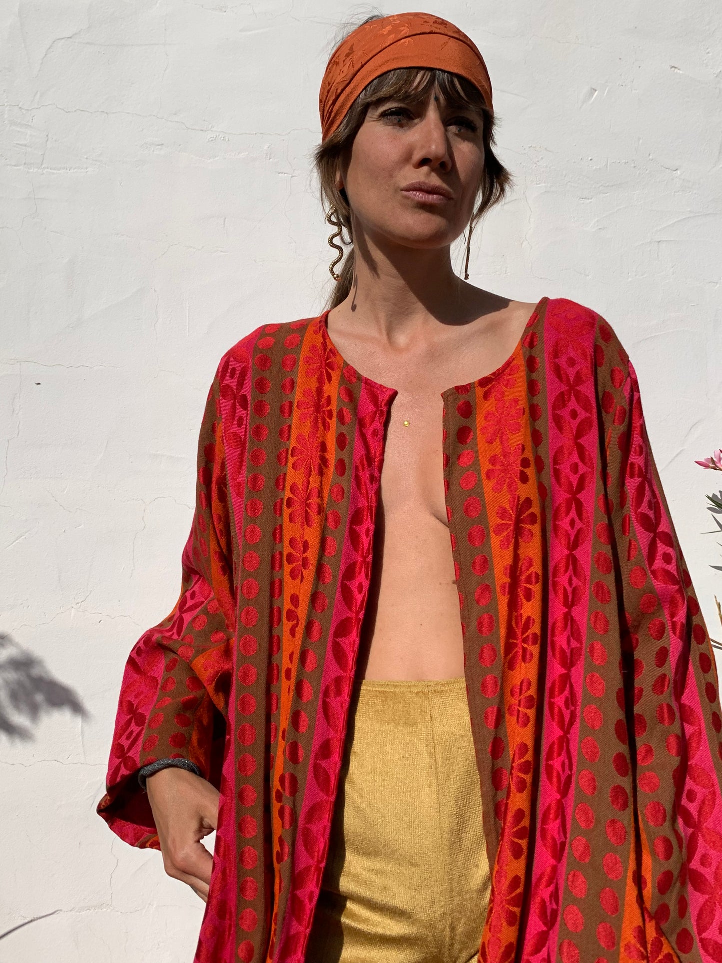 Vintage 1960’s woven jacket up-cycled by Vagabond Ibiza
