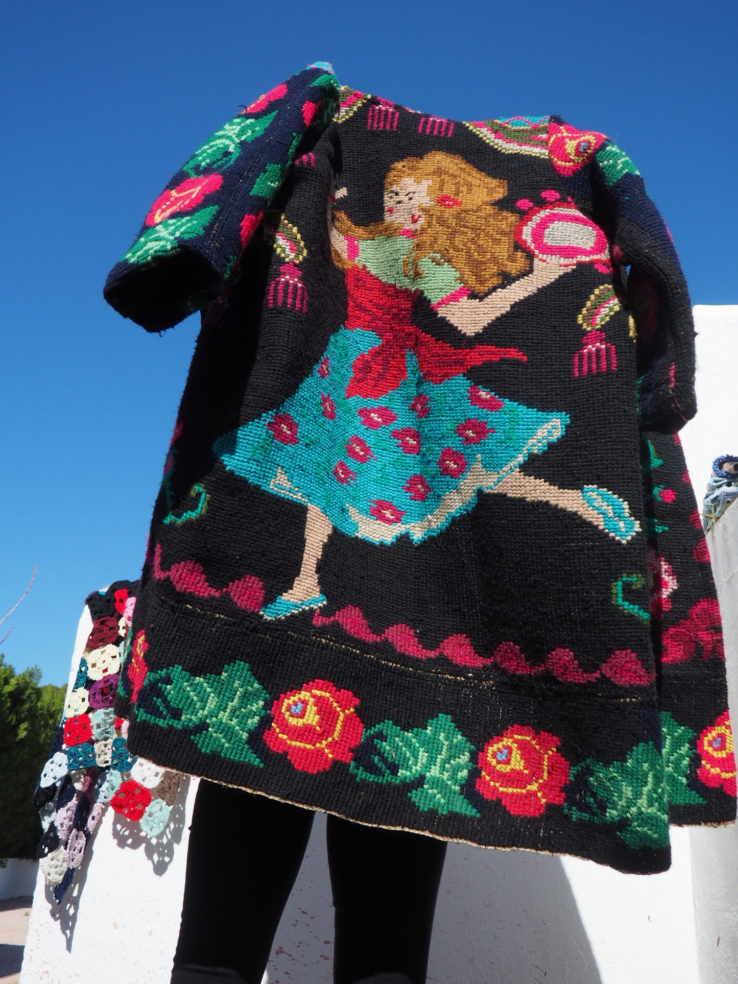 Vintage 1960’s Romanian tapestry jacket up-cycled by Vagabond Ibiza