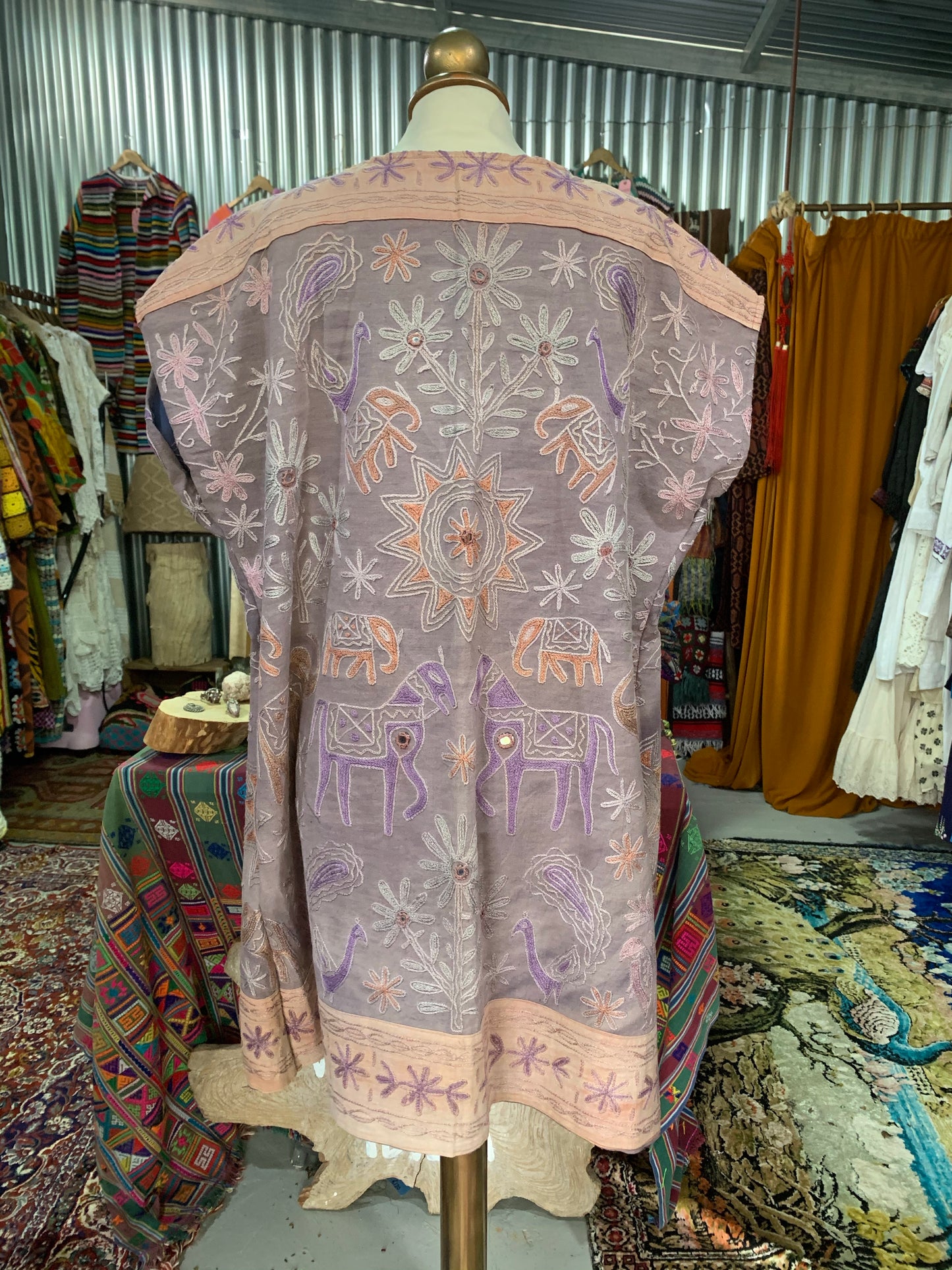 Vintage 1970’s Indian embroidered up-cycled waistcoat