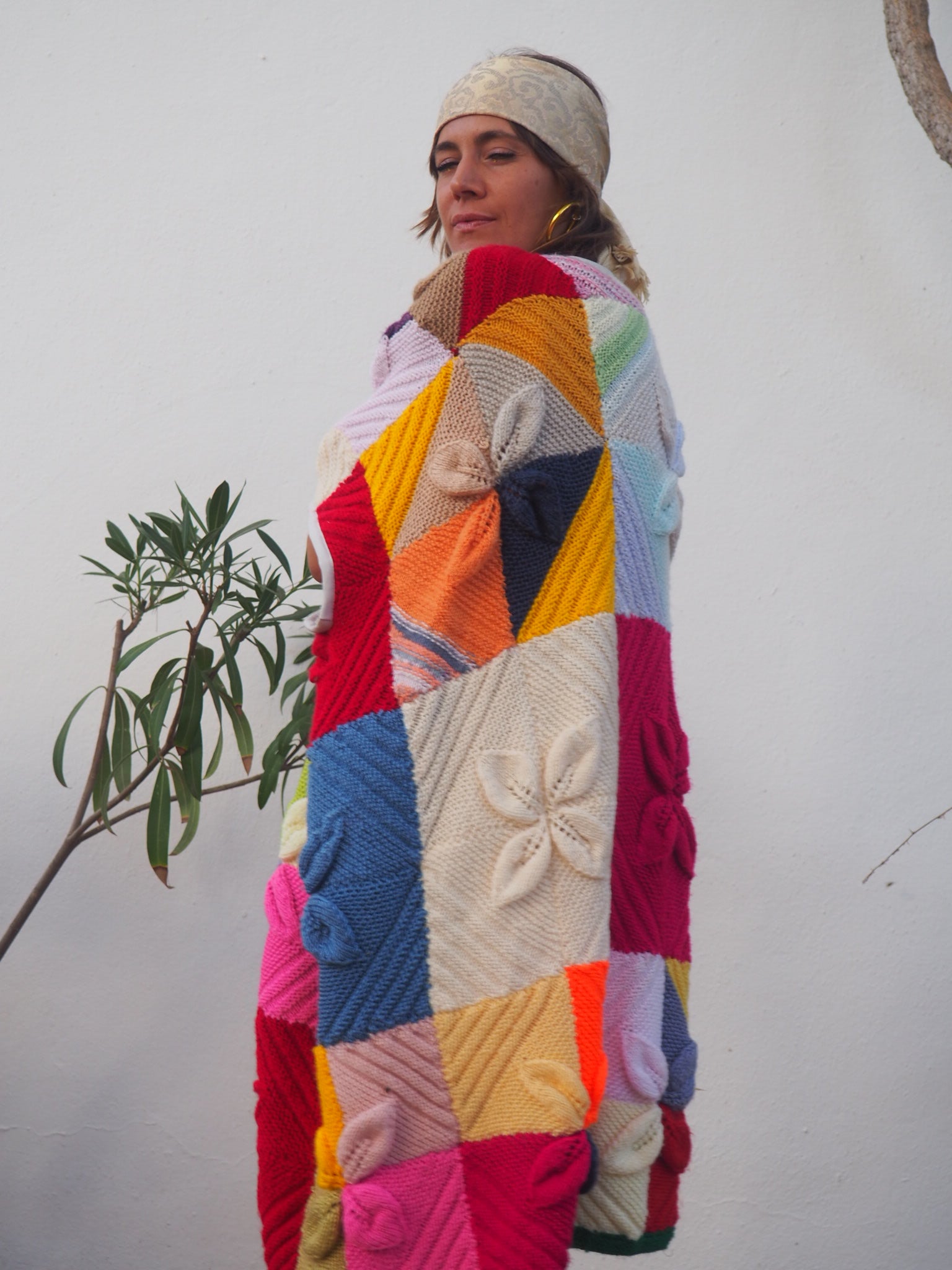 Rainbow Jacket,colourful waistcoat, Vintage Crochet Jacket, up cycled jacket , handmade jacket, striped jacket , vintage jacket, 1970s jacket , long waistcoat, slow fashion , sustainable fashion, vintage shop, ibiza vintage shop, ibiza style, bohemian jacket, boho jacket, colourful jacket, festival jacket, hippie style, 70s clothing, original vintage, recycled fashion brand, sustainable fashion brand, slow fashion brand, rainbow fashion, knitted jacket, woven jacket, winter jacket