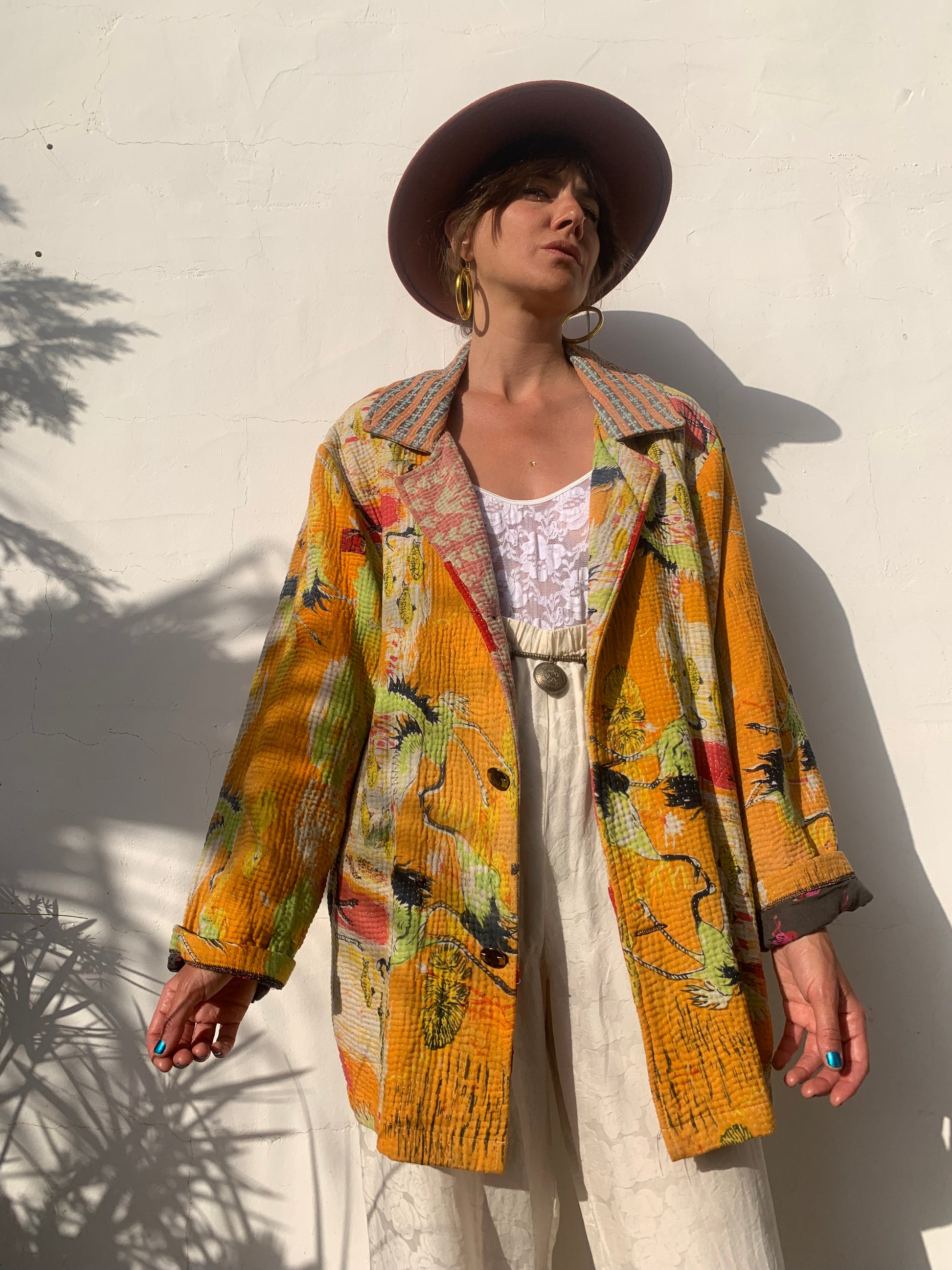 colourful waistcoat, Vintage Crochet Jacket, up cycled jacket , handmade jacket, striped jacket , vintage jacket, 1970s jacket , long waistcoat, slow fashion , sustainable fashion, vintage shop, ibiza vintage shop, ibiza style, bohemian jacket, boho jacket, colourful jacket, festival jacket, hippie style, 70s clothing, original vintage, recycled fashion brand, sustainable fashion brand, slow fashion brand, rainbow fashion, knitted jacket, woven jacket, winter jacket, crochet jumper, vintage fashion, 